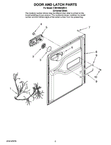 03 - Door And Latch Parts parts for Maytag Dishwasher CDB1500AWD10 from AppliancePartsPros.com