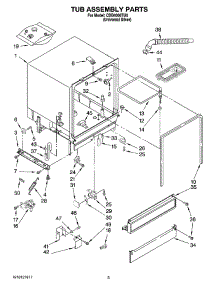 03 - Tub Assembly Parts parts for Maytag Dishwasher CDB4000TU0 from AppliancePartsPros.com