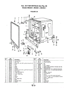 07 - Tub (Md258-1) parts for Magic Chef Dishwasher MD258-1 from AppliancePartsPros.com