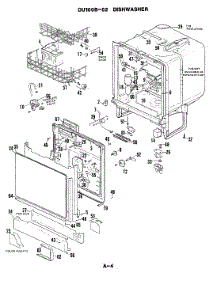 02 - Door Parts parts for Magic Chef Dishwasher DU100B-02 from AppliancePartsPros.com