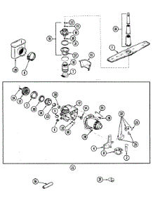 03 - Pump Assembly (Du75cn-45) parts for Magic Chef Dishwasher DU75CN-45 from AppliancePartsPros.com
