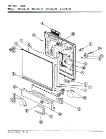 02 - Door parts for Magic Chef Dishwasher DU55CA-20 from AppliancePartsPros.com