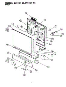 02 - Door (Du55cn-02) parts for Magic Chef Dishwasher DU55CN-02 from AppliancePartsPros.com