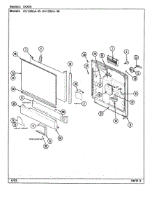 02 - Door parts for Magic Chef Dishwasher DU120DA-45 from AppliancePartsPros.com