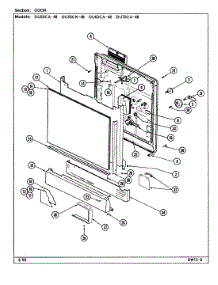02 - Door (Du55ca / Cn-48 & Du65ca-48) parts for Magic Chef Dishwasher DU55CA-48 from AppliancePartsPros.com