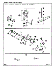 03 - Motor & Pump Assy(Du55ca / Cn & Du65ca-48) parts for Magic Chef Dishwasher DU55CA-48 from AppliancePartsPros.com