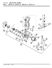 03 - Motor & Pump Assembly parts for Magic Chef Dishwasher DU55CN-20 from AppliancePartsPros.com