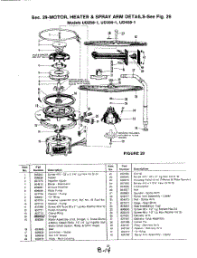 07 - Motor, Heater & Spray Arm (Ud458-1) parts for Magic Chef Dishwasher UD458-1 from AppliancePartsPros.com