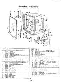 09 - Tub (Bdd720-1) parts for Magic Chef Dishwasher BDD720-1 from AppliancePartsPros.com