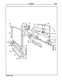 03 - Door parts for Magic Chef Dishwasher DU24H6CB from AppliancePartsPros.com