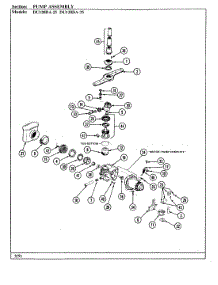 03 - Pump Assembly parts for Magic Chef Dishwasher DU120DA-25 from AppliancePartsPros.com