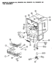 03 - Tub Assembly parts for Magic Chef Dishwasher DU96CK-01 from AppliancePartsPros.com