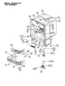 04 - Tub Assembly parts for Magic Chef Dishwasher DU100CA-01 from AppliancePartsPros.com