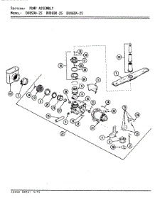 03 - Pump Assembly parts for Magic Chef Dishwasher DU85DA-25 from AppliancePartsPros.com