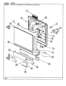 02 - Door parts for Magic Chef Dishwasher DU55CN-35 from AppliancePartsPros.com
