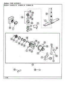 03 - Pump Assembly parts for Magic Chef Dishwasher DU96DN-45 from AppliancePartsPros.com