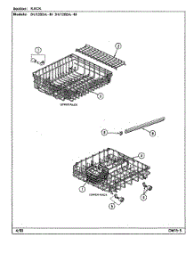 04 - Rack parts for Magic Chef Dishwasher DU120DA-48 from AppliancePartsPros.com