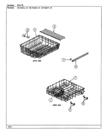 04 - Rack parts for Magic Chef Dishwasher DU96DN-35 from AppliancePartsPros.com