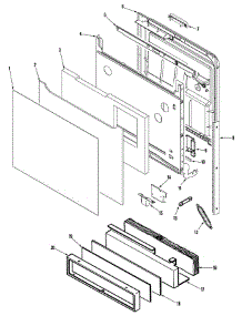02 - Door (Du6550p) parts for Magic Chef Dishwasher DU6550P from AppliancePartsPros.com