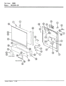 02 - Door parts for Magic Chef Dishwasher DU120CA-20 from AppliancePartsPros.com