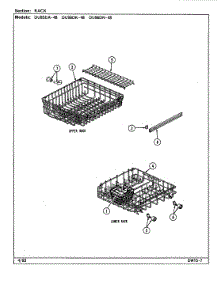 03 - Rack parts for Magic Chef Dishwasher DU85DA-48 from AppliancePartsPros.com