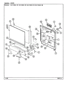 02 - Door parts for Magic Chef Dishwasher DU110DA-45 from AppliancePartsPros.com