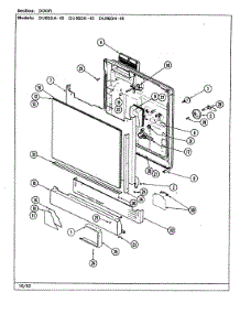 02 - Door parts for Magic Chef Dishwasher DU85DA-45 from AppliancePartsPros.com