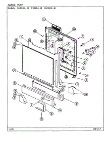 02 - Door parts for Magic Chef Dishwasher DU96DN-48 from AppliancePartsPros.com