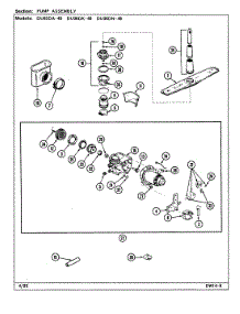 03 - Pump Assembly parts for Magic Chef Dishwasher DU96DN-48 from AppliancePartsPros.com