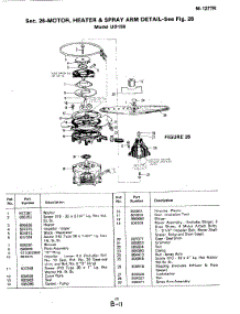 07 - Motor, Heater & Spray Arm parts for Magic Chef Dishwasher UD158 from AppliancePartsPros.com