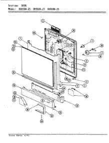 02 - Door parts for Magic Chef Dishwasher DU96DK-25 from AppliancePartsPros.com