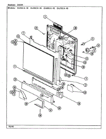 02 - Door (Du55ca / Cn, Du65ca, Du75ca-45) parts for Magic Chef Dishwasher DU65CA-45 from AppliancePartsPros.com