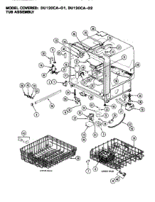 04 - Tub Assembly parts for Magic Chef Dishwasher DU120CA-01 from AppliancePartsPros.com