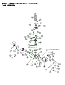 03 - Pump Assembly parts for Magic Chef Dishwasher DU120CA-01 from AppliancePartsPros.com