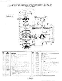 06 - Heater & Spray Arm Detail (Ud158-1) parts for Magic Chef Dishwasher UD158-1 from AppliancePartsPros.com