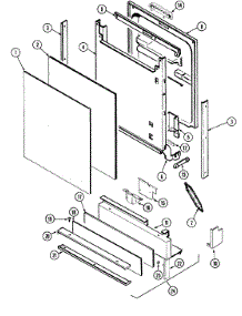 02 - Door parts for Magic Chef Dishwasher DU2J-CAN from AppliancePartsPros.com