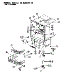 04 - Tub Assy. (Du65ca-02) parts for Magic Chef Dishwasher DU65CA-01 from AppliancePartsPros.com