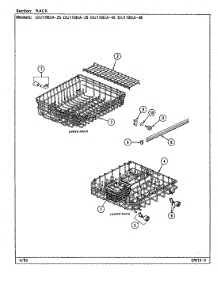 04 - Rack parts for Magic Chef Dishwasher DU110DA-48 from AppliancePartsPros.com