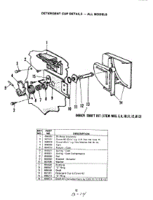 03 - Detergent Cup parts for Magic Chef Dishwasher BDD520-1 from AppliancePartsPros.com