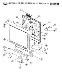 02 - Door parts for Magic Chef Dishwasher DU110CA-02 from AppliancePartsPros.com