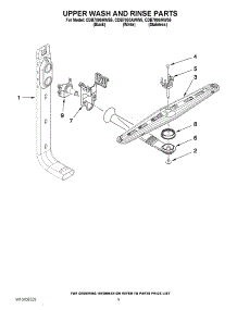 07 - Upper Wash And Rinse Parts parts for Magic Chef Dishwasher CDB7000AWB5 from AppliancePartsPros.com