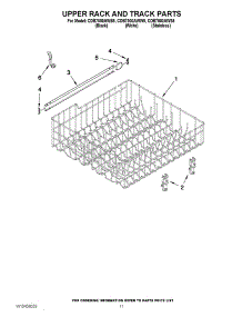 09 - Upper Rack And Track Parts parts for Magic Chef Dishwasher CDB7000AWB5 from AppliancePartsPros.com