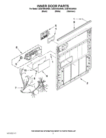 03 - Inner Door Parts parts for Magic Chef Dishwasher CDB7000AWB4 from AppliancePartsPros.com