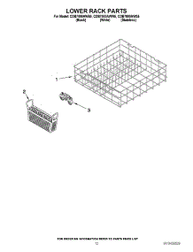 10 - Lower Rack Parts parts for Magic Chef Dishwasher CDB7000AWB5 from AppliancePartsPros.com