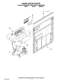 03 - Inner Door Parts parts for Magic Chef Dishwasher CDB7000AWS5 from AppliancePartsPros.com