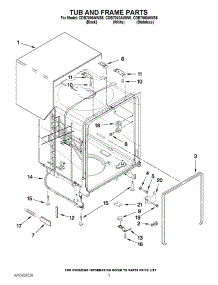 05 - Tub And Frame Parts parts for Magic Chef Dishwasher CDB7000AWW5 from AppliancePartsPros.com