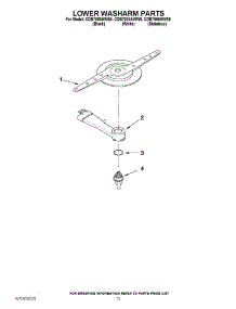 11 - Lower Washarm Parts parts for Magic Chef Dishwasher CDB7000AWS5 from AppliancePartsPros.com
