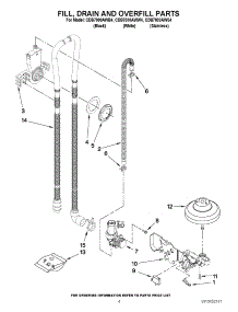04 - Fill, Drain And Overfill Parts parts for Magic Chef Dishwasher CDB7000AWW4 from AppliancePartsPros.com
