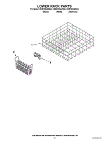 10 - Lower Rack Parts parts for Magic Chef Dishwasher CDB7000AWW4 from AppliancePartsPros.com