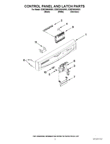 02 - Control Panel And Latch Parts parts for Magic Chef Dishwasher CDB7000AWW3 from AppliancePartsPros.com